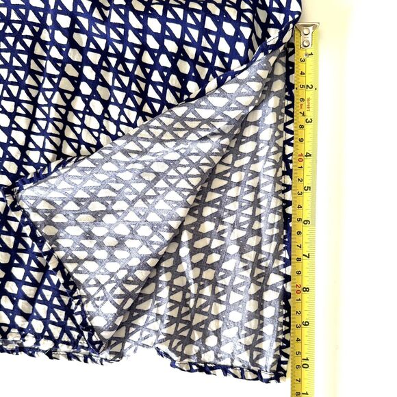 Anthropologie Maeve Women Gemma Dress Blue White Geometric Dolman Sleeve - Picture 13 of 13